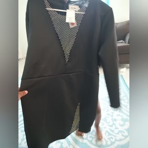 Dress sparkle mini long sleeve plus size 3x